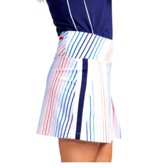 Kinona Golf Skort Skirt Blue White Pleated Compression Tennis Skorts Skirts - Picture 3 of 7